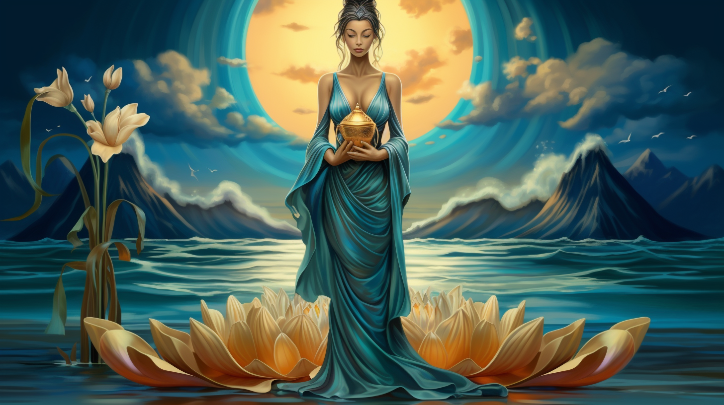 an image depicting a serene woman wearing a flow e629643f 3a6e 47f3 96ac 20f9c0a1fa6c